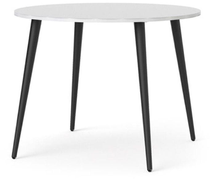 eoshop Jedálenský stôl Retro 386 biela/čierna